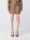 Versace Jacquard Pattern Mini Skirt In Beige