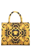 Versace Medusa Barocco Tote Bag In Black