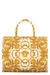 Versace Medusa Barocco Tote Bag In Ivory