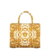Versace Canvas Tote Bag In White