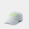 Versace Logo Denim Baseball Cap In Blue