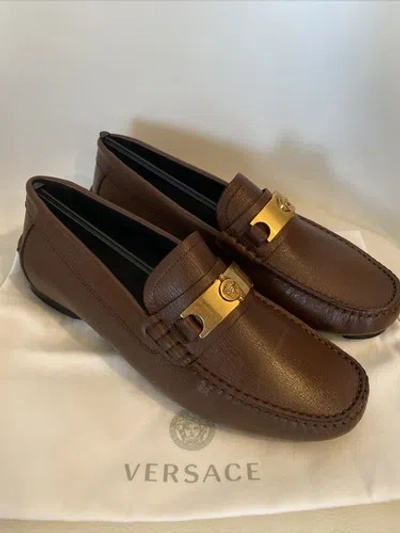 Pre-owned Versace Car Shoes Size 39 In Brown