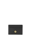 Versace Leather Card Case In Black