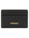 Versace Tag Logo Card Holder In Black