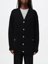 Versace Essential Series Wool Knit Button-front Sweater In Schwarz
