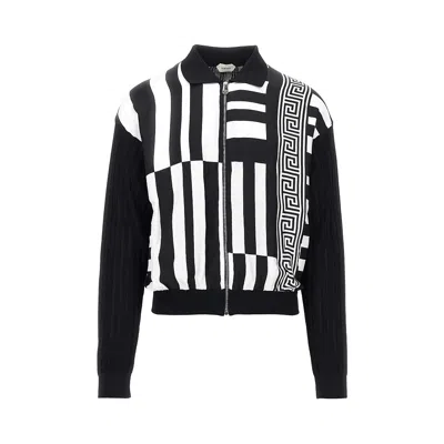 Versace Cardigan With Sylvester Print In Black