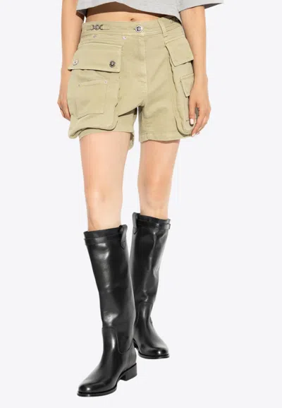 Versace Cargo Denim Mini Shorts