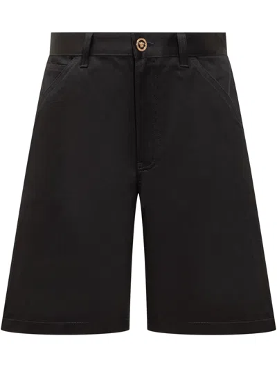 Versace Cargo Mini Shorts For Summer 2025 In Black