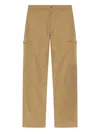 Versace Cotton Cargo Pants In Nude