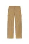 Versace Cotton Cargo Pants In Brown