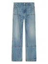 Versace Carpenter Utility-pocket Jeans In Blue