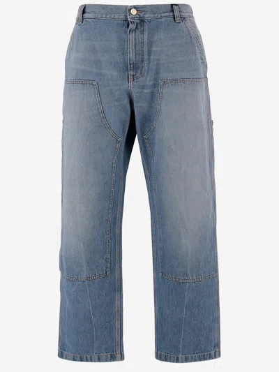 Versace Carpenter Jeans In Cotton Denim In Blue
