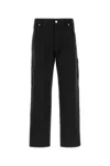 Versace Carpenter Logo-patch Straight-leg Trousers In Black