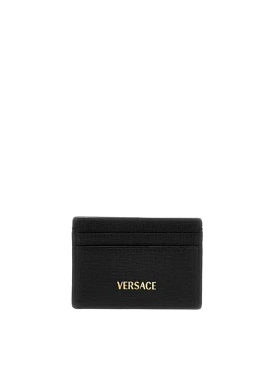 Versace Tag Logo Card Holder In Multicolour