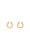 Versace Carved Earrings In Gold