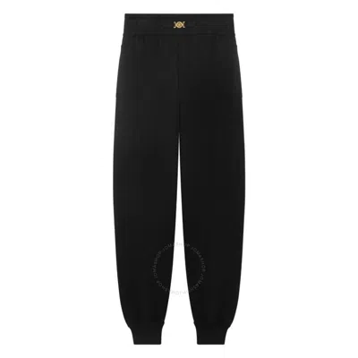 Versace Cashmere-blend Knit Sweatpants In Black