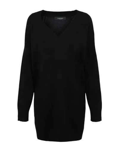 Versace Cashmere Blend Sweater Dress In Black