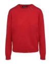 VERSACE VERSACE CASHMERE BLEND SWEATER WOMAN SWEATER RED SIZE 6 CASHMERE, WOOL