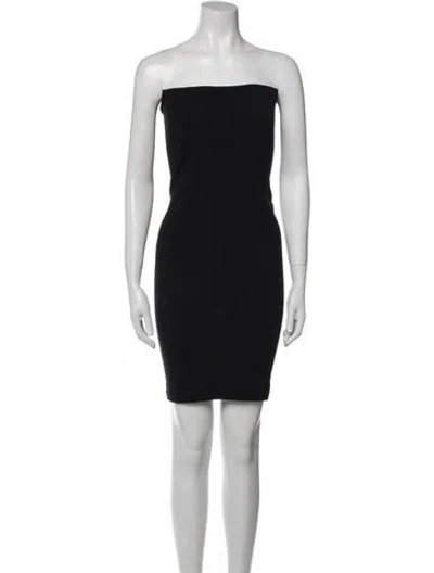 Pre-owned Versace Cashmere Mini Dress In Black