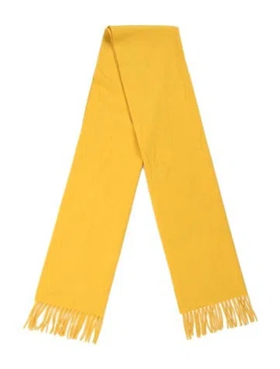 Pre-owned Versace Cashmere Scarf In Yellow