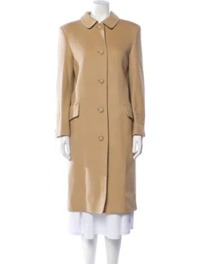 Pre-owned Versace Cashmere Trench Coat In Neutral