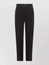 Versace Casual Cotton Gabardine Trousers In Black