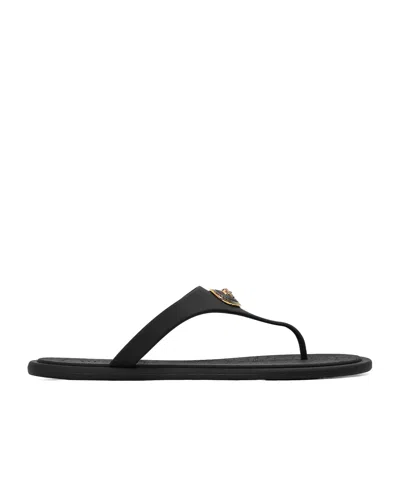 Versace Casual Flat Shoes In Black