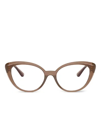 Versace Cat-eye Frame Glasses In Neutral