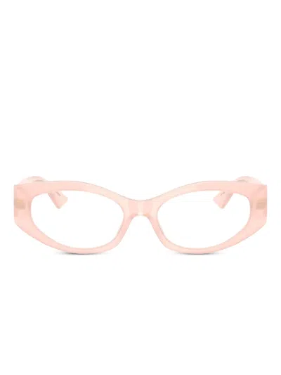 Versace Cat-eye Frame Glasses In Pink