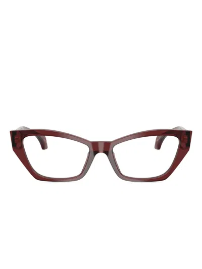 Versace Cat-eye Frame Glasses In Red