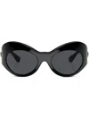 Versace Injected Black Sunglasses In Black
