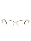 Versace Cat-eye Glasses In Gold