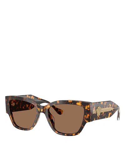 Versace Cat Eye Sunglasses, 55mm In Brown