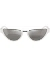 Versace Cat Eye Sunglasses In Gray