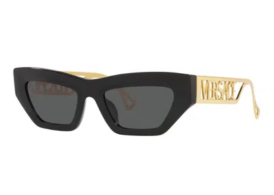 Pre-owned Versace Cat Eye Sunglasses In Black/grey (ve4432u)