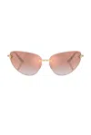 Versace Cat Eye Sunglasses In Pink