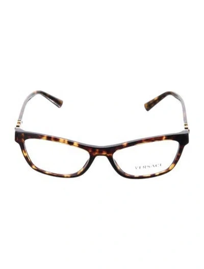 Pre-owned Versace Cat-eye Eyeglasses In Brown