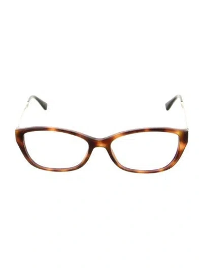 Pre-owned Versace Cat-eye Eyeglasses In Brown