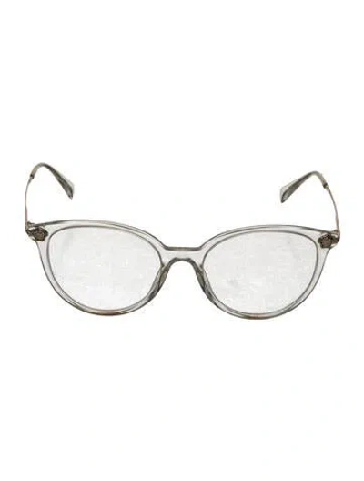 Pre-owned Versace Cat-eye Eyeglasses In Clear/neutrals