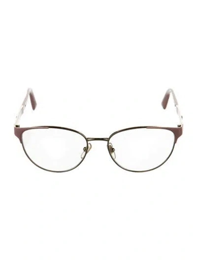 Pre-owned Versace Cat-eye Eyeglasses In Pink