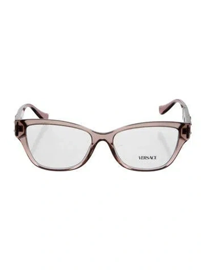 Pre-owned Versace Cat-eye Eyeglasses In Purple