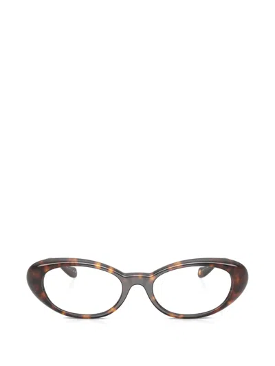 Versace Cat-eye Glasses In Brown