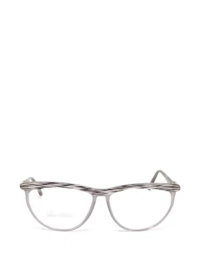 Pre-owned Versace Cat-eye Glasses In Grey