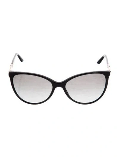 Pre-owned Versace Cat-eye Gradient Sunglasses In Black