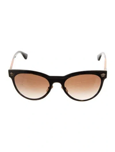 Pre-owned Versace Cat-eye Gradient Sunglasses In Brown