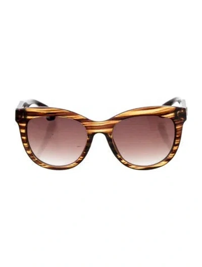 Pre-owned Versace Cat-eye Gradient Sunglasses In Brown
