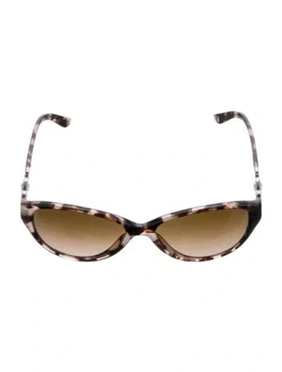 Pre-owned Versace Cat-eye Gradient Sunglasses In Grey