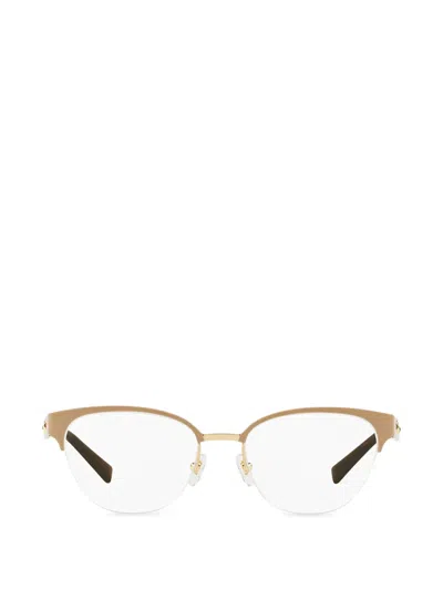 Versace Cat-eye Semi-rimless Glasses In Gold
