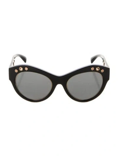 Pre-owned Versace Cat-eye Tinted Sunglasses In Black