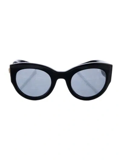 Pre-owned Versace Cat-eye Tinted Sunglasses In Black